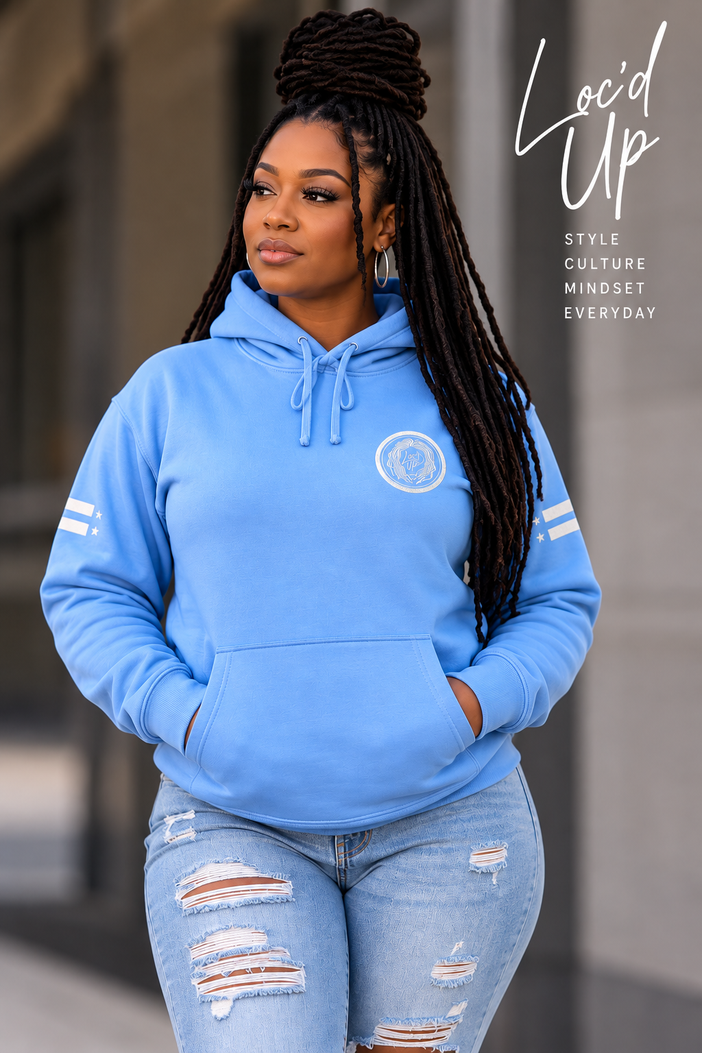 Loc’d Up Signature Hoodie – Sky Blue