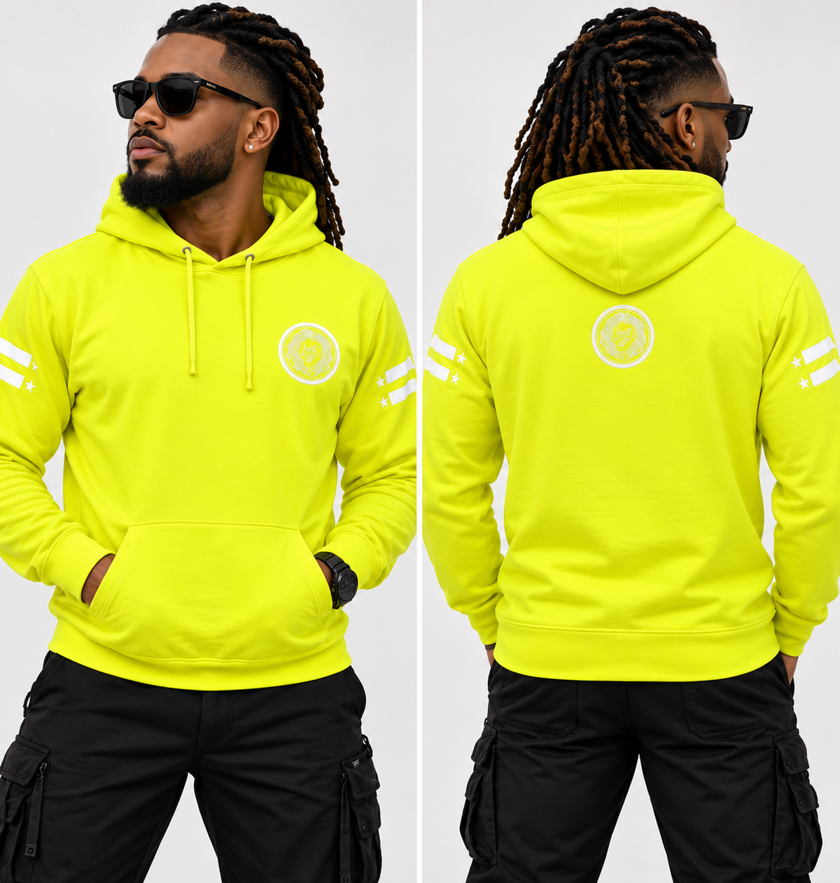 Loc’d Up Signature Lightweight Hoodie – Neon Yellow