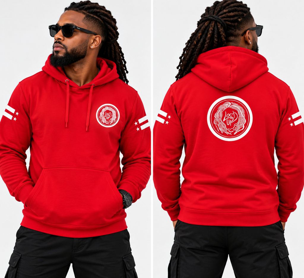 Loc’d Up Signature Pullover Hoodie – Red